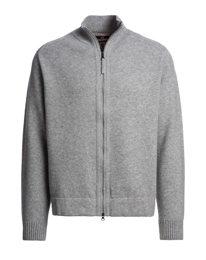 Parajumpers - Levico Zip Cardigan - Ash Grey Melange